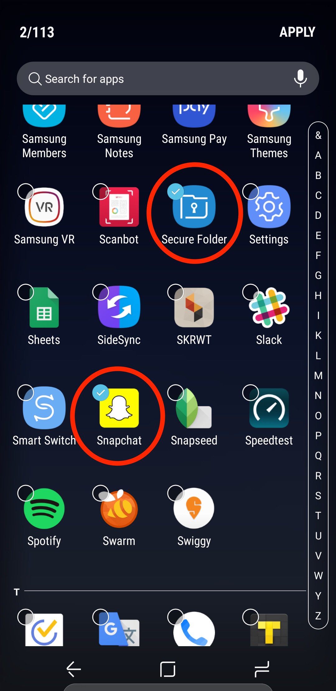 Samsung Galaxy Apps App